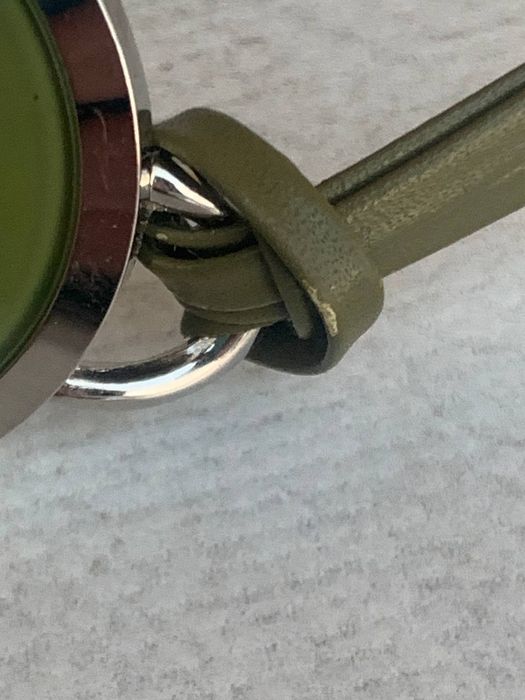 Pia jewellery moss green винтажные зеленые часы на кожаном ремешке.