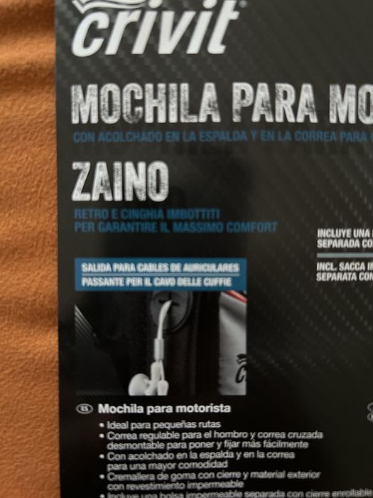 Mochila andar de mota