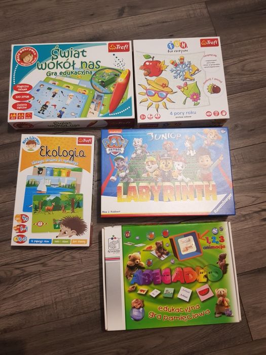 Zestaw gier i układanek dla około 4-lat