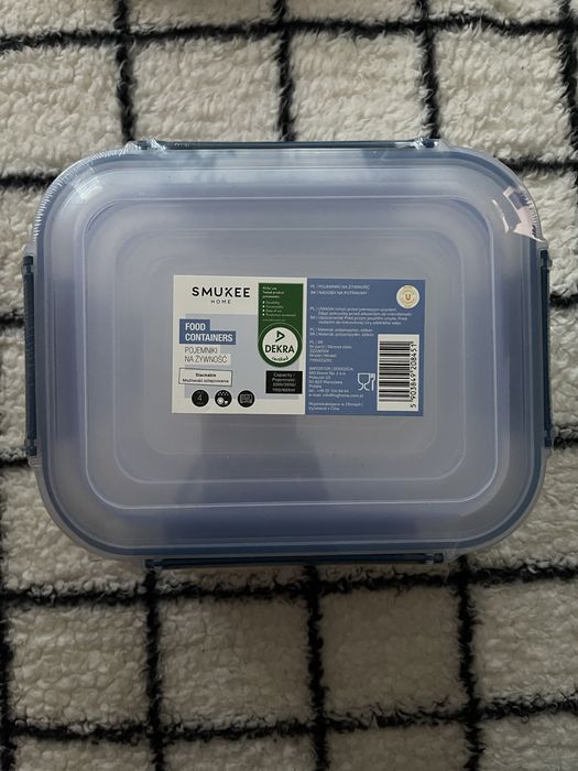 Zestaw pojemników plastikowych na jedzenie zamykane z uszczelką