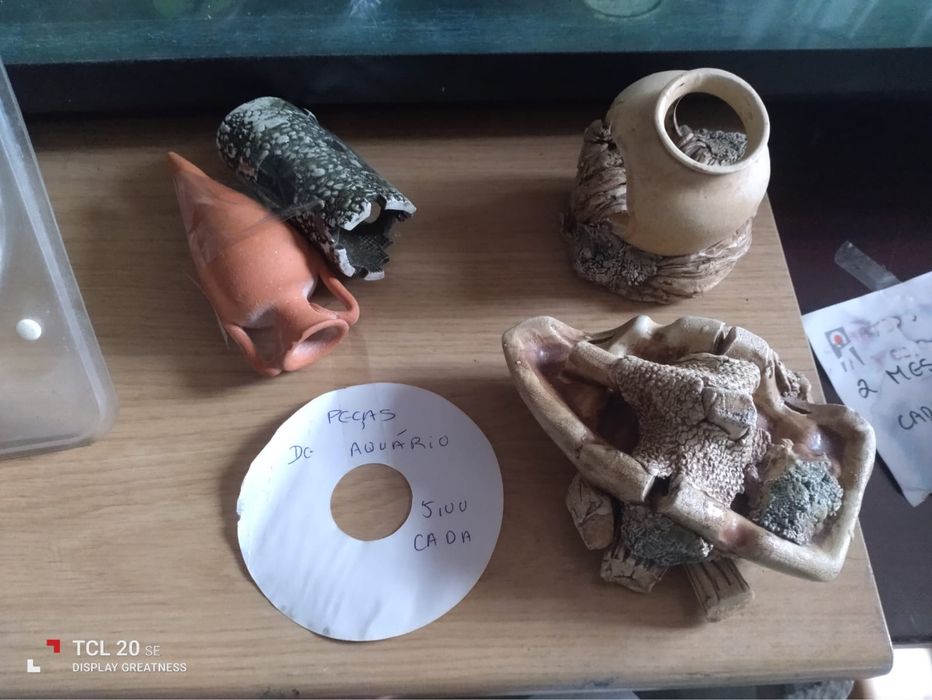 Peças para decoração de aquário