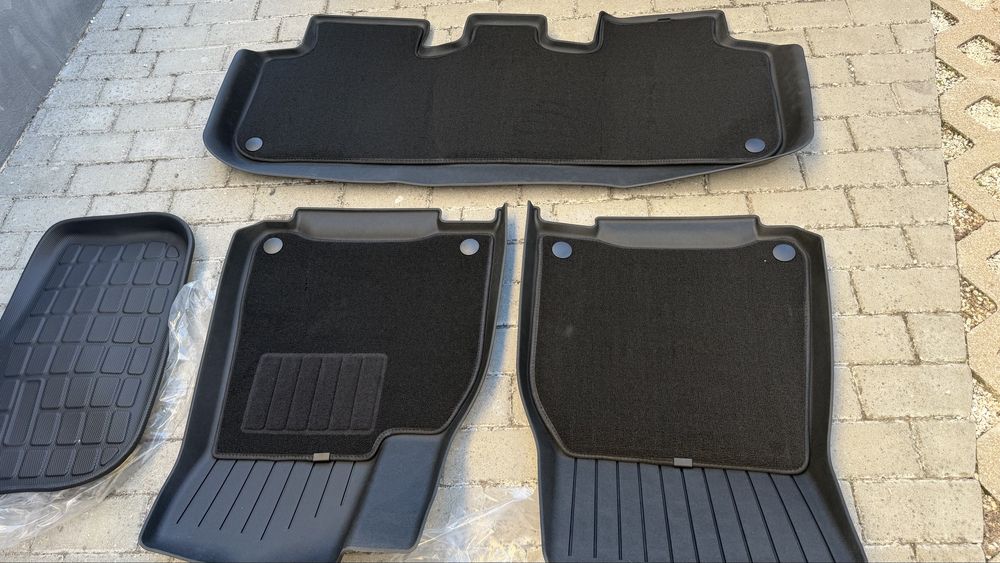 Conjunto Completo de Tapetes Premium 3D para Tesla Model Y