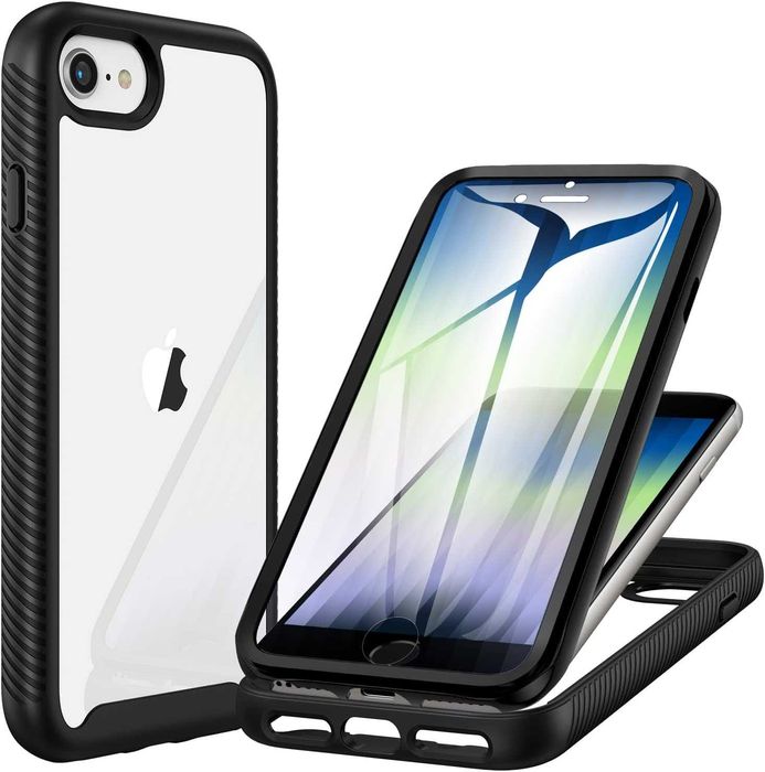 CENHUFO etui do iPhone 8/7/6/6S SE 2020 SE 2022 mocne 360 pancerne