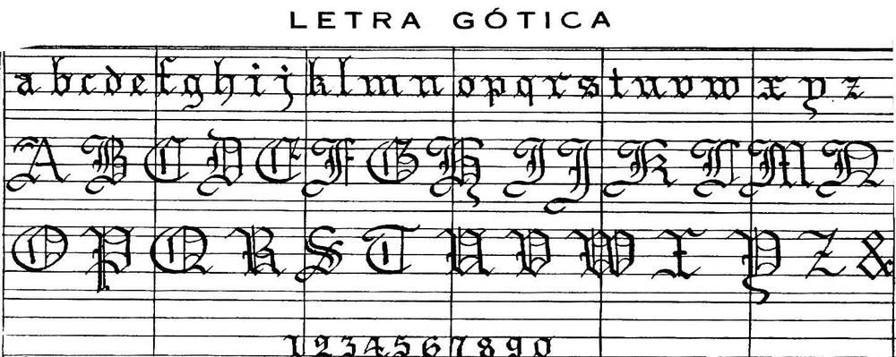 Exemplar de Caligrafia de 1946 - Para o ensino técnico Profissional