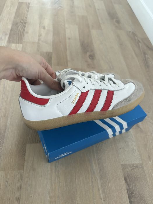 Samba vermelhos originais em pele n36,5