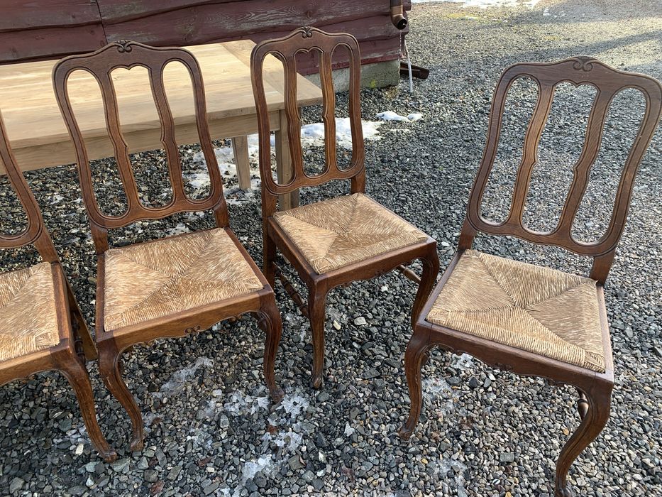 Krzesła dębowe Ludwik trawa morska