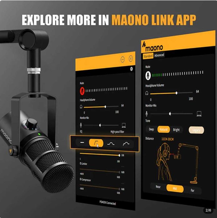 Professional Audio Moano PD400X USB/XLR Podcast Dynamic Microphone