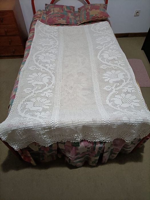 Cortinas de crochê 2 unidades 97 x 170 cm