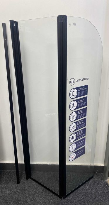 Parawan nawannowy czarny składany Modern