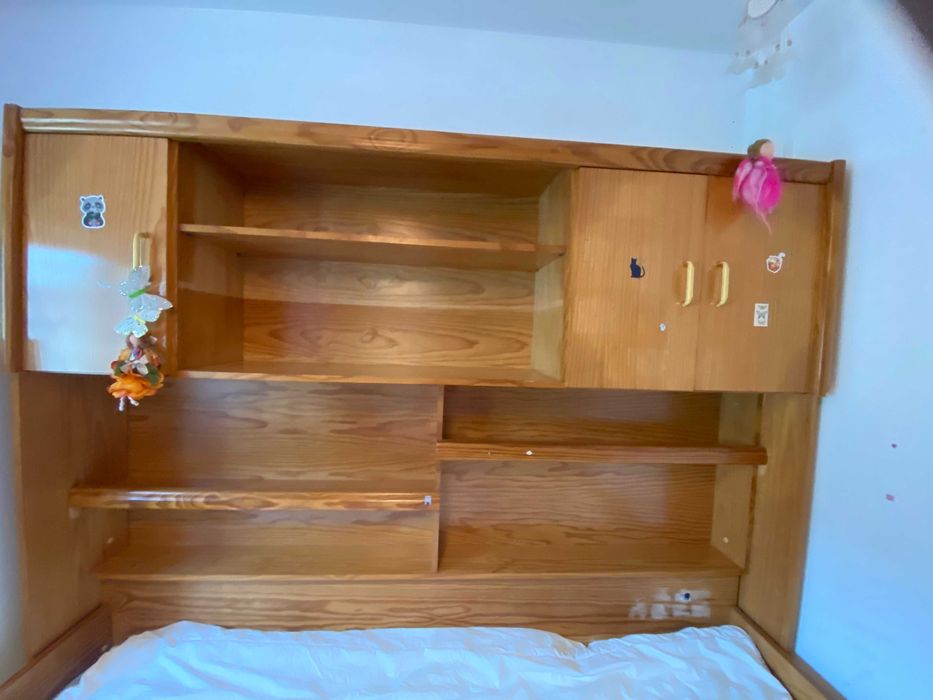 Estúdio para quarto cama e móvel