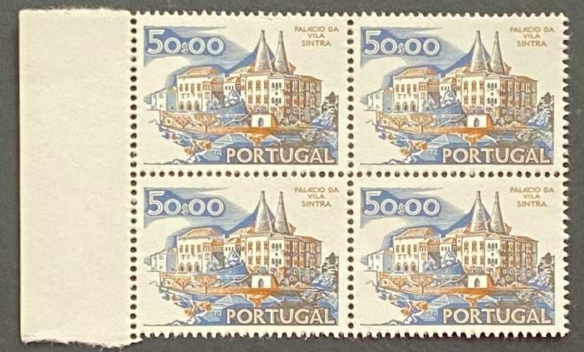 Quadra de selos novos de 50$00 - Paísagens e Monumentos - 1972