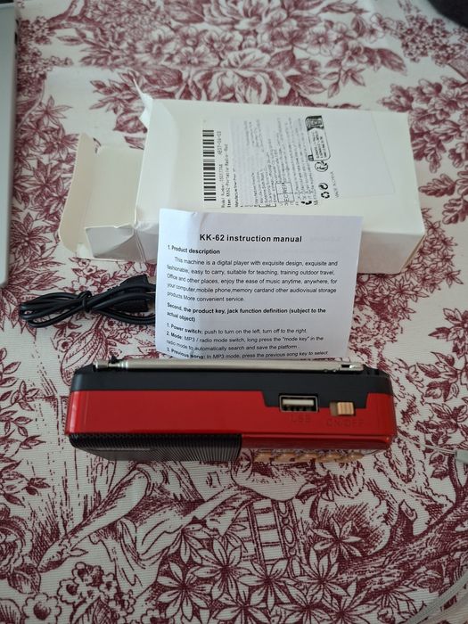 Rádio AM/FM carregar USB