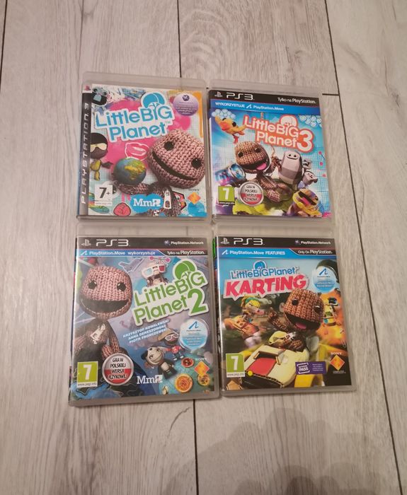 Zestaw gier Little Big Planet 1 2 3 Karting po polsku pl komplet