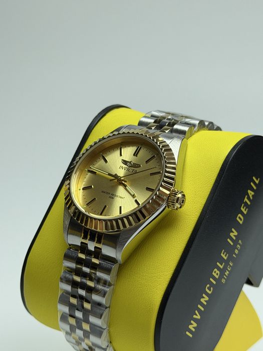 Invicta 29405, жіночий стильний годинник, жіночі інвікта, годинник з золотистим циферблатом