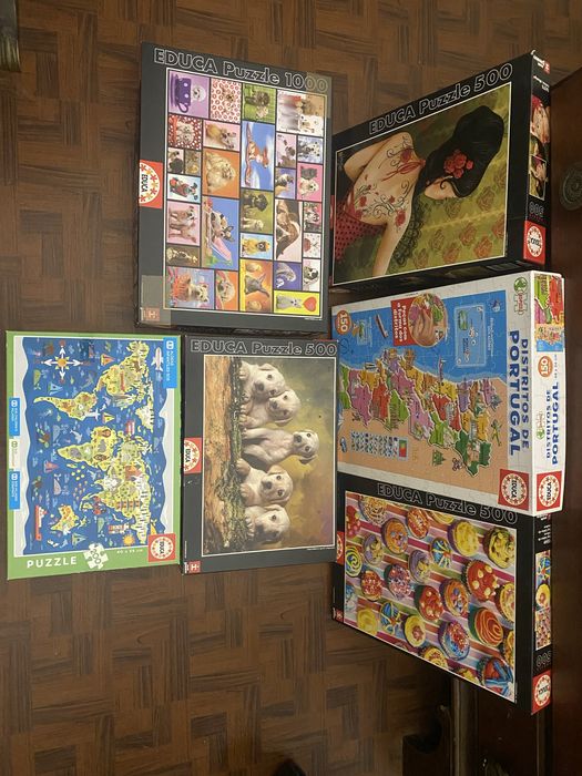 Puzzles Educa, Clementoni e Schmidt – 104, 250, 500 e 1000 peças