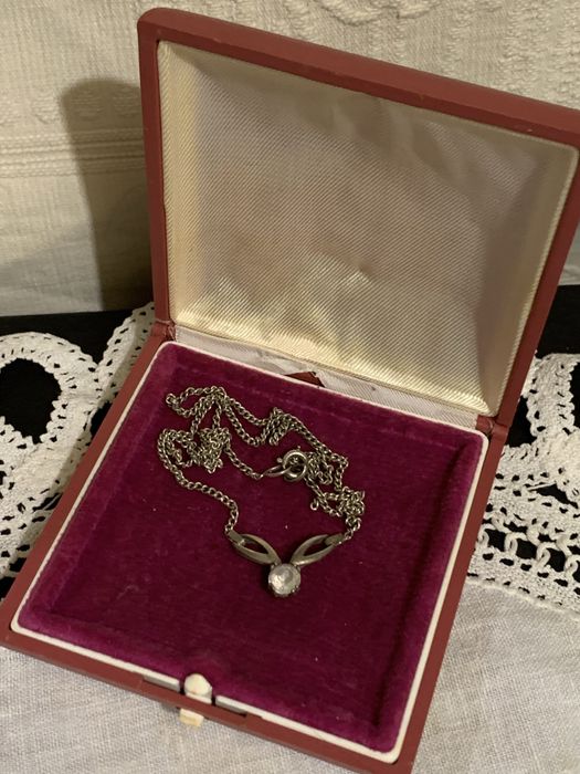 Серебряная цепь с кулоном 835 пробы