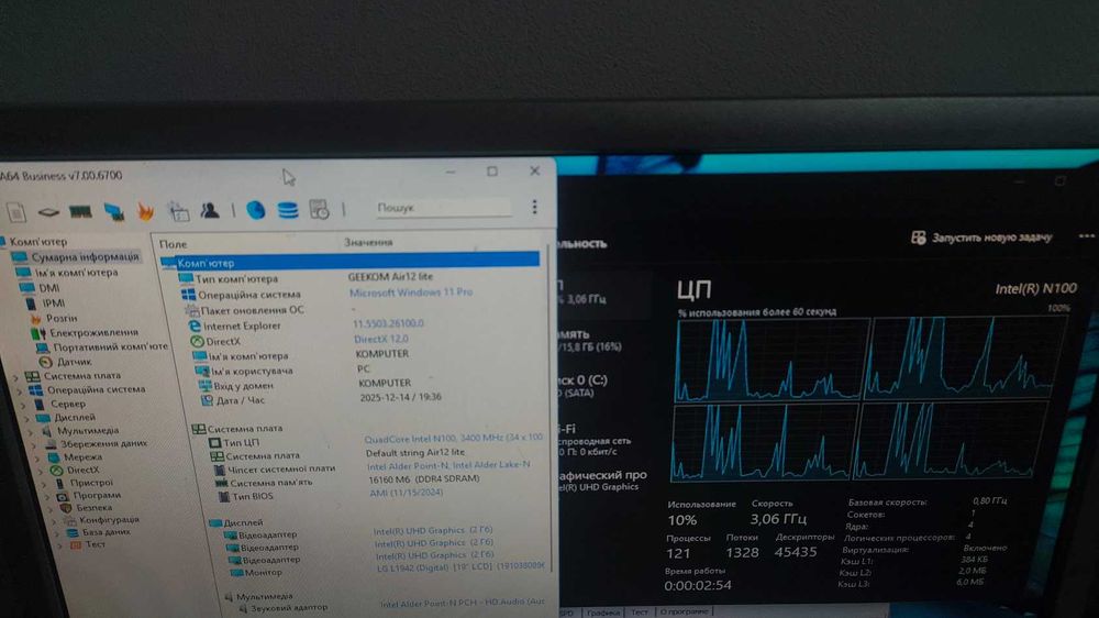 Intel Alder Lake N100 / без озу/ без ссд (ліцензія Windows 11)