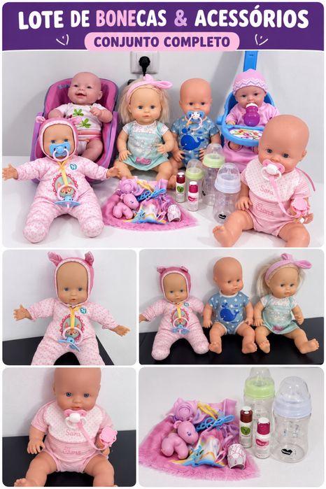 Bonecas Nenuco + acessórios e cadeiras | Conjunto completo