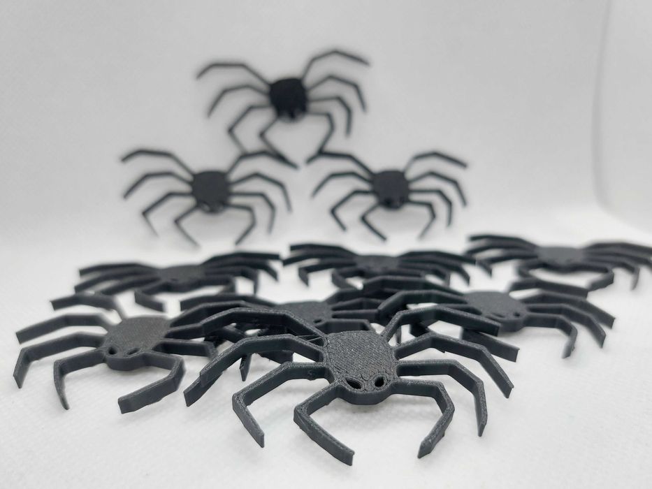 Pająki, Halloween, 2D, dekoracja - komplet 10szt.