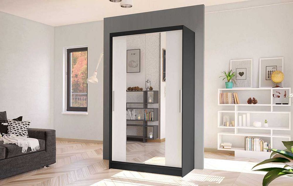 Nowa Szafa przesuwna garderoba ATLAS 2 100cm Fronty lustrzane