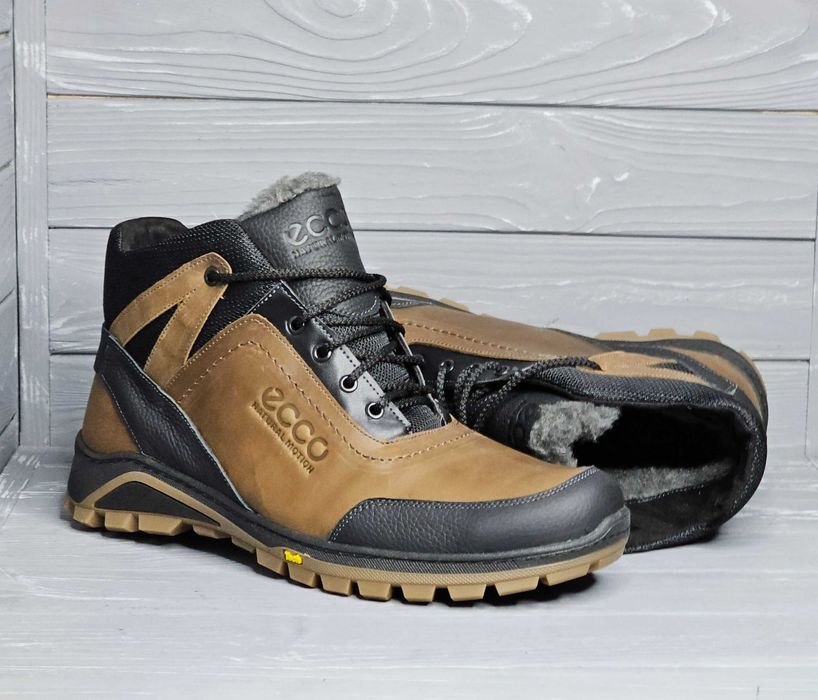 39-50р! Кожаные мужские прошитые черные коричные зимние ботинки баталы