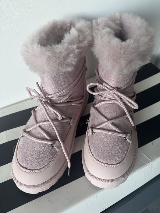 Угги зимні теплі рожеві