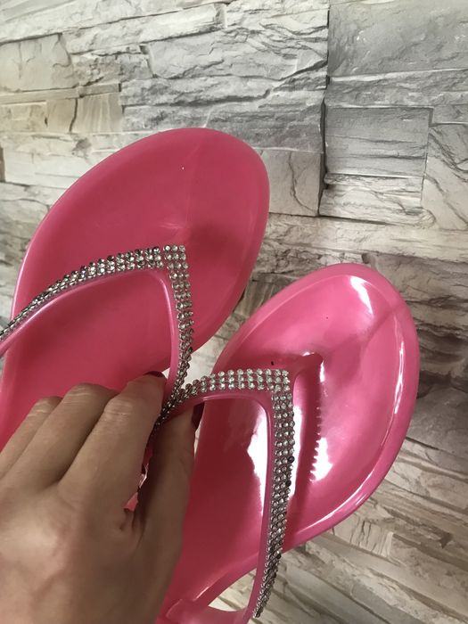 Klapki rôżowe japonki 38