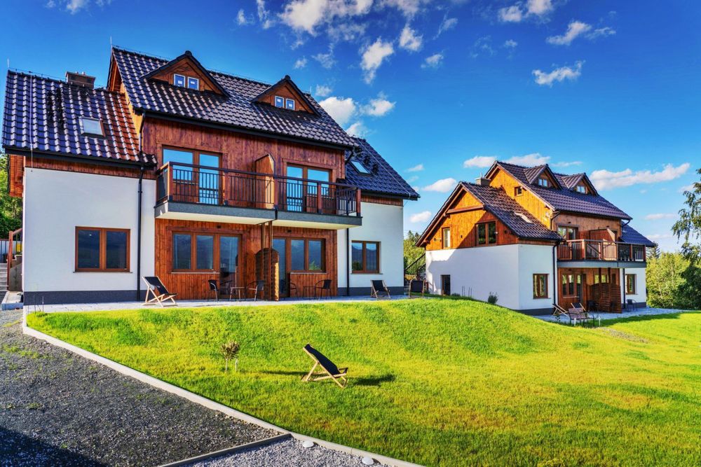 Domek nr 3 z widokiem na Góry Jacuzzi Szklarska Poręba ferie zimowe