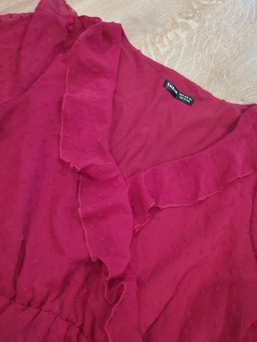 Sukienka bordowa plumeti