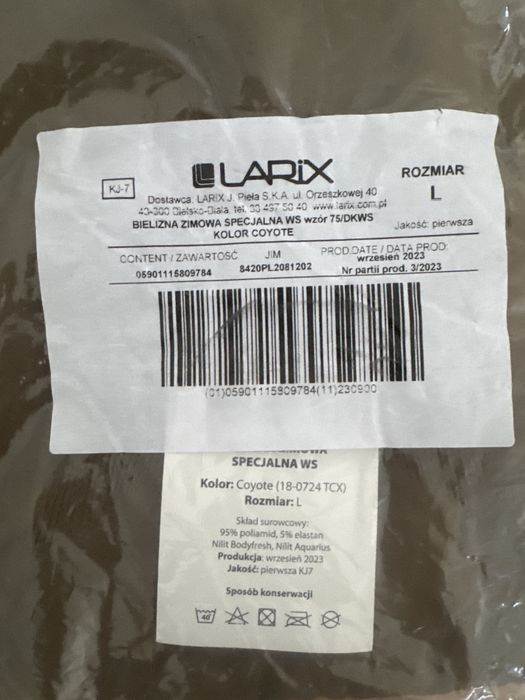 Bielizna zimowa WS rozmiar L