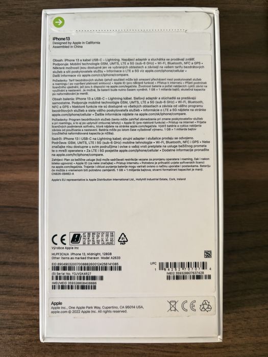 Iphone 13 stan baterii  87% 128GB + słuchawki Iphone