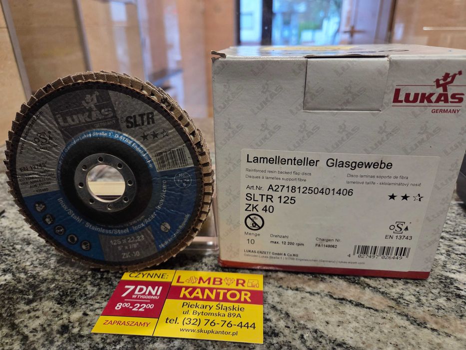 (4129/25) Tarcze Listkowe LUKAS GERMANY SLTR 125 x 22,2 / P40 / 10szt