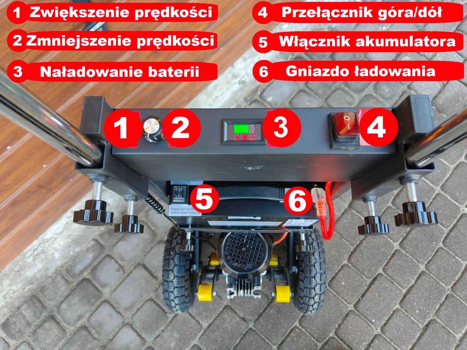 Schodołaz elektryczny 400kg wózek transportowy na schody krokowy