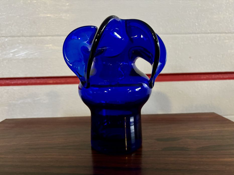 Wazon Osiołek Czesław Zuber Huta Barbara kobaltowy PRL lata 70 kobalt