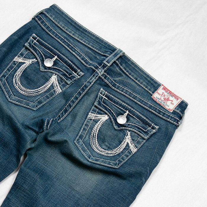 Y2K True Religion Rainbow Becky spodniedzwony bootcut 31us/L Super T