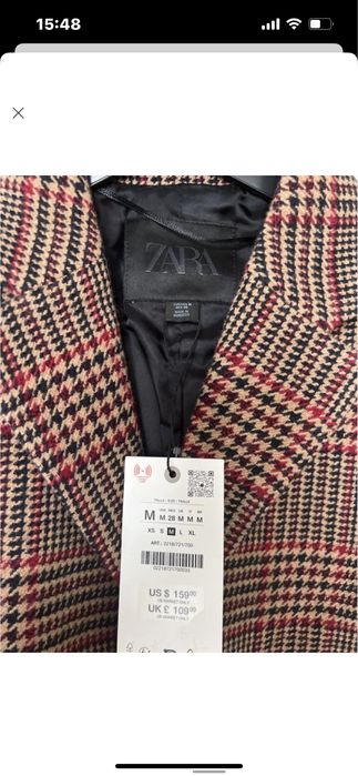 Пиджак натуральная шерсть ZARA