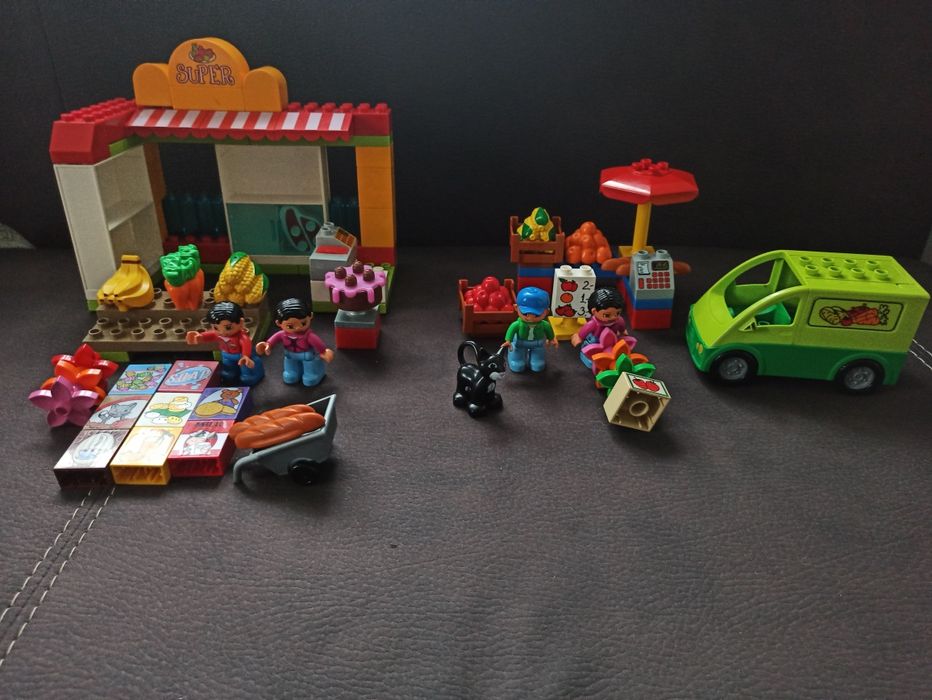 Lego duplo 5604 Supermarket kasa z dźwiękiem 5683 Warzywniak sklep