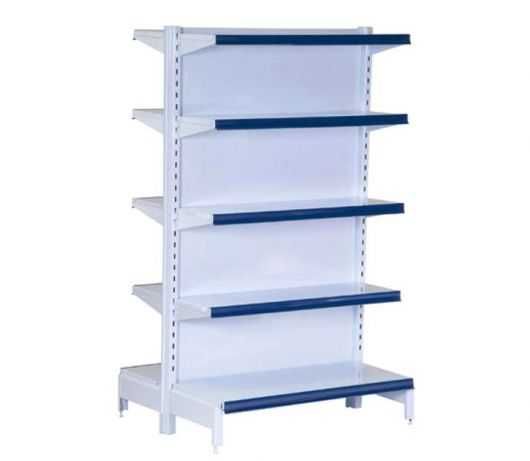 Ilha de Prateleira Dupla de Supermercado, Novas na Embalagem Original.