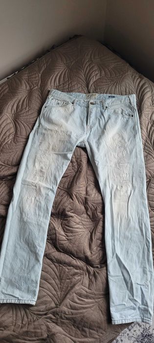 Scotch & Soda 36/32 Phaidon jeans spodnie bawełna jasne niebieskie