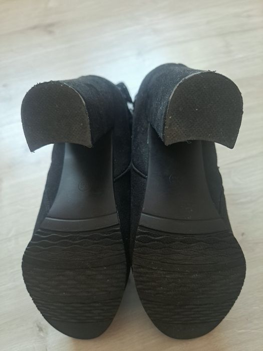 Botki z zamszu  róż 36