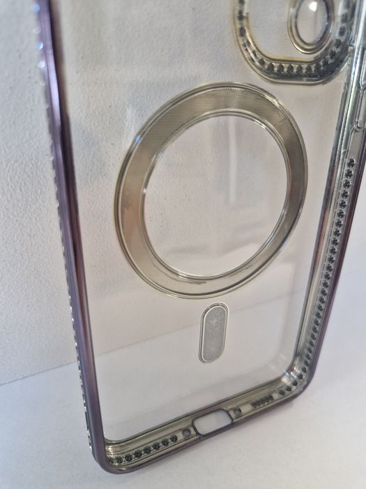 Bling Magsafe Case do Samsung Galaxy A36 5G fioletowy