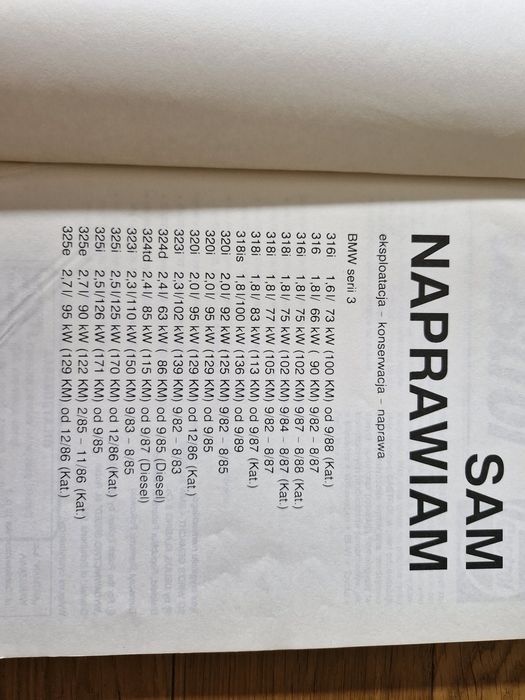 Książka BMW serii 3 E30 Sam naprawiam