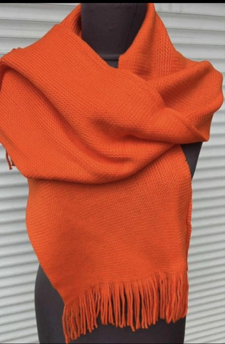 Szalik unisex jesien zima oranz