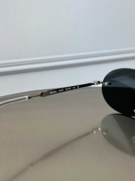 Сонцезахисні окуляри Ray-Ban RB3767 срібло, темна лінза, безободкові, овальні, унісекс, оригінал