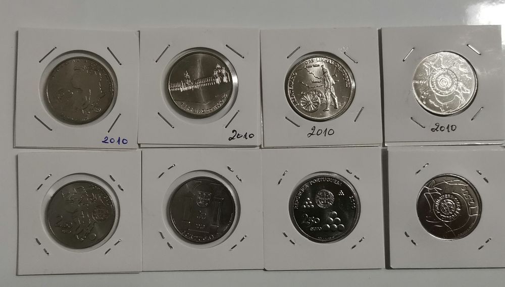 Conjunto das 4 Moedas de 2,5€ - Portugal 2010