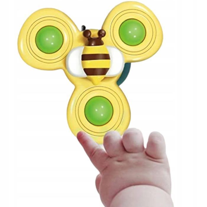 3 przyssawki sensoryczne grzechotka spinner me-042