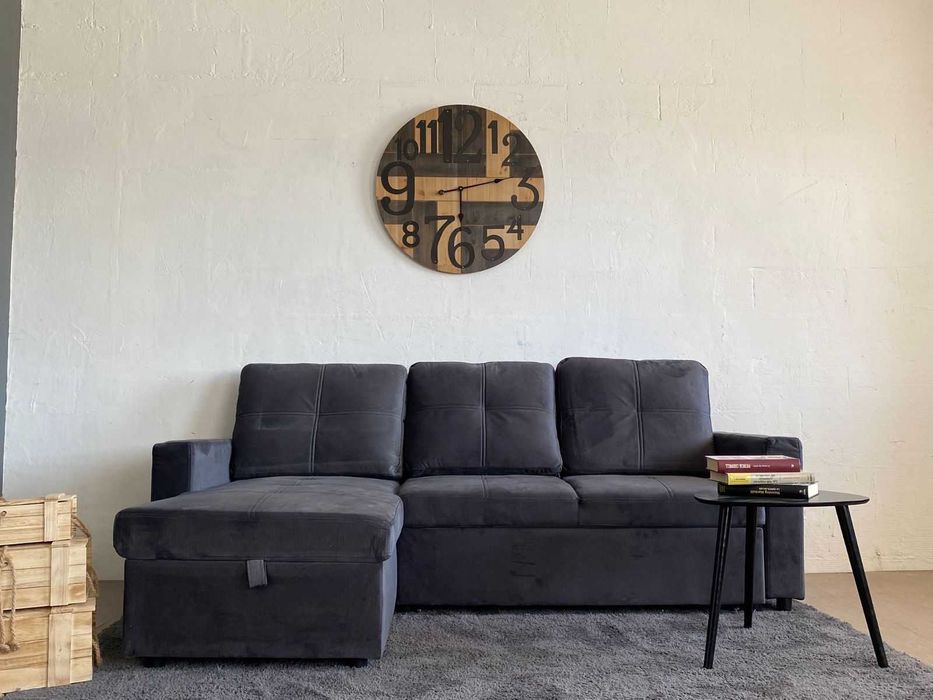 OFERTA Sofá Chaise Longue com Cama e Arcão Novo Envio Gratuito Paga na Entrega