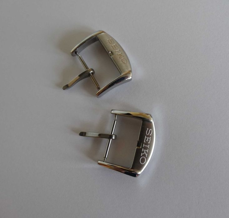 Klamra do paska 18mm 20mm do zegarka Seiko zapięcie sprzączka srebrna