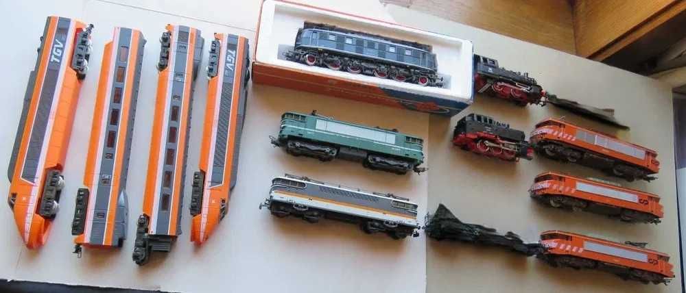 HO Comboios elétricos:LocomotivasLima,Roco,Jouef;ler anuncio