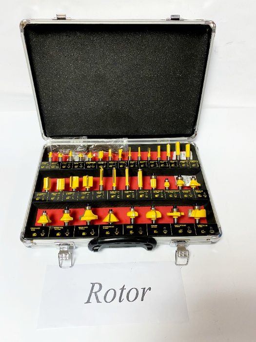 Набор фрез по дереву 35 шт. AL-FA алюминиевый кейс набор фрез 12 шт.